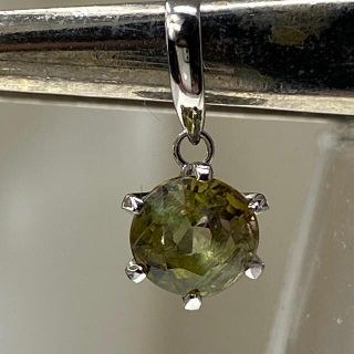 pt900 天然バイカラートルマリン（コンゴ産） 0.99ct(ネックレス)