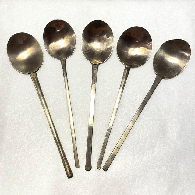 スッカラ　真鍮　韓国　骨董　スプーンキッチン/食器
