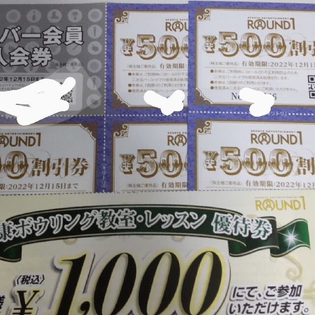 ROUND1 5000円分 チケットの施設利用券(ボウリング場)の商品写真