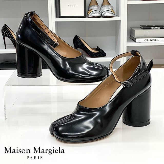 Maison Martin Margiela - 4505 メゾンマルジェラ 足袋 レザー パンプス ブラック