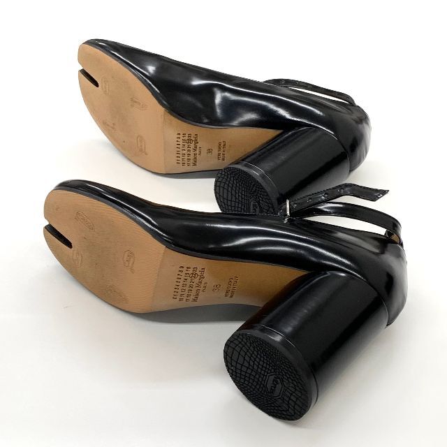 Maison Martin Margiela(マルタンマルジェラ)の4505 メゾンマルジェラ 足袋 レザー パンプス ブラック レディースの靴/シューズ(ハイヒール/パンプス)の商品写真