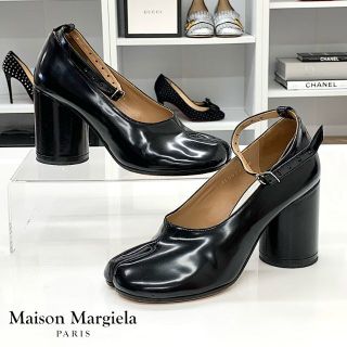 マルタンマルジェラ(Maison Martin Margiela)の4505 メゾンマルジェラ 足袋 レザー パンプス ブラック(ハイヒール/パンプス)