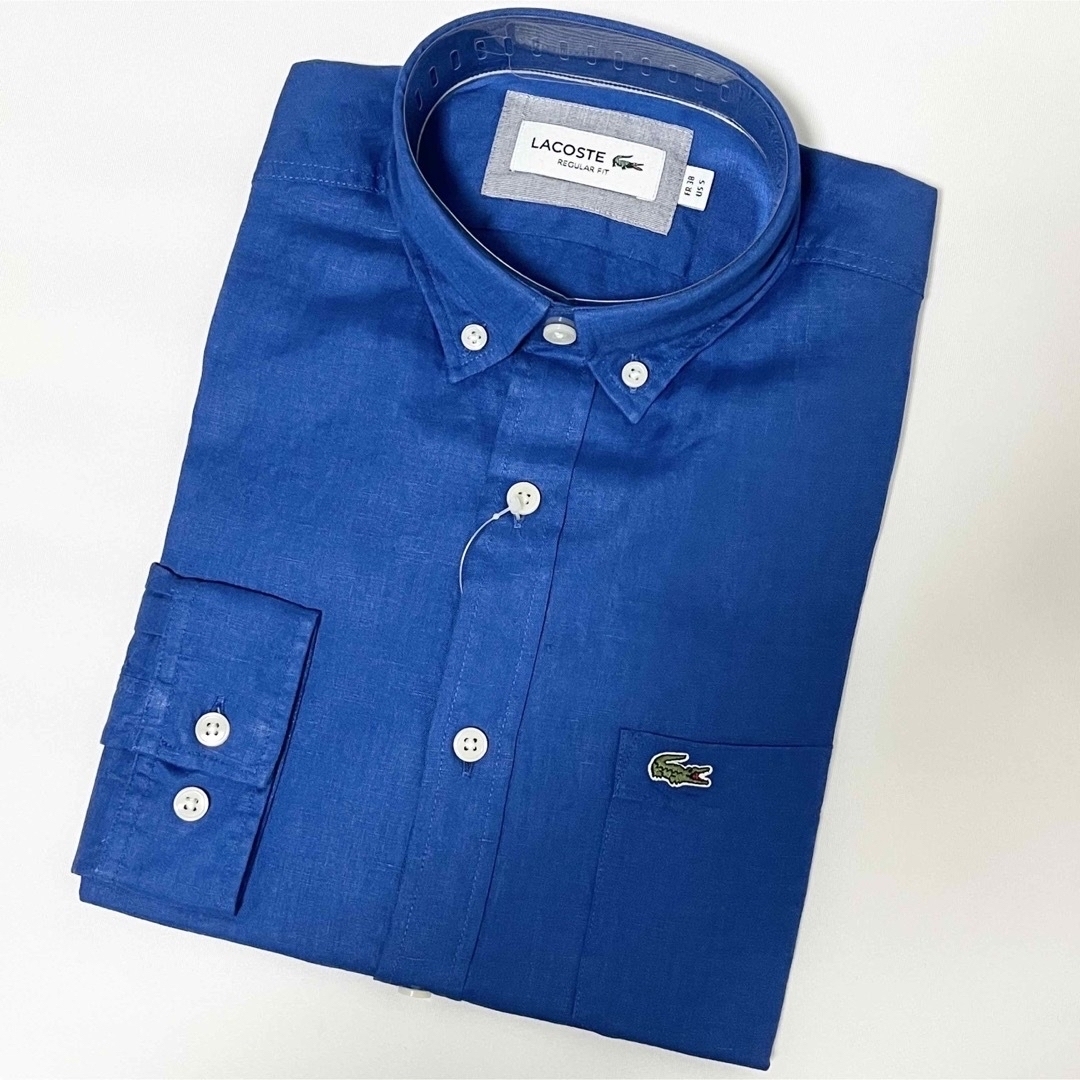 LACOSTE(ラコステ)の【新品】ラコステ定価¥16500大人の夏秋スタイリングに！リネン麻長袖シャツ メンズのトップス(シャツ)の商品写真