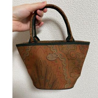 エトロ バッグの通販 1,000点以上 | ETROのレディースを買うならラクマ 【廃番】 美品 エトロ ハンドバッグ ペイズリー クロコ ペガソ ハラコ ブラウン ハンドバッグ