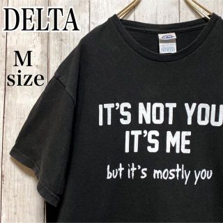 デルタ(DELTA)のデルタ デザイン スタンダード Tシャツ ユニセックス 古着 Mサイズ ブラック(Tシャツ/カットソー(半袖/袖なし))