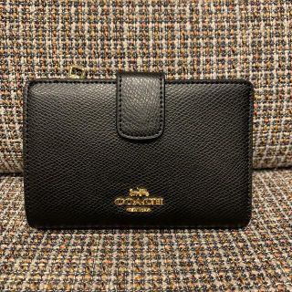 コーチ(COACH)の本体のみ　コーチ　二つ折り財布　ブラック×ブラウンシグネチャー(財布)