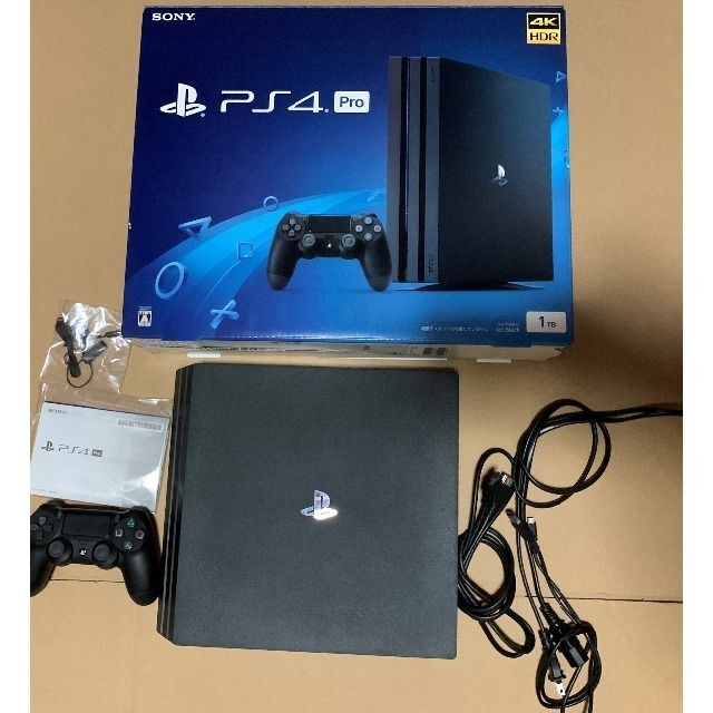 PS4 Pro ジェット・ブラック 1TB CUH-7100B　青コントローラー