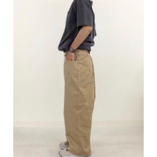 JieDa SUPER WIDE CHINO PANTS BEIGE 0 withmandy.com