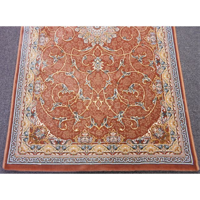 高品質 高密度織 立体柄 絨毯 70×120cm-200481 本場イラン産