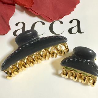 アッカ(acca)のaccaアッカ今季定番色ティアラクィーンクリップ2個セット新品！(バレッタ/ヘアクリップ)