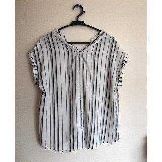 シマムラ(しまむら)のストライプ柄👚リバーシブルトップス👚(シャツ/ブラウス(半袖/袖なし))