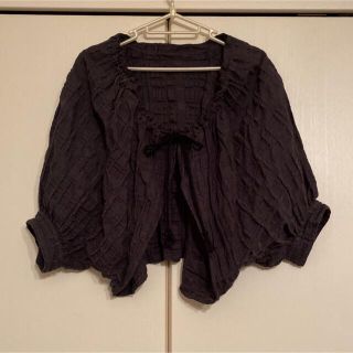 ネストローブ(nest Robe)のネストローブ　コットンリネン　ボレロ　炭黒(ボレロ)