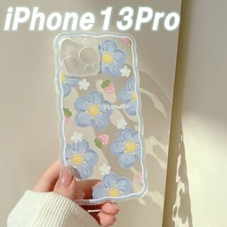 iPhone13Pro ケース スマホケース 透明 クリア 花柄 アップル 新品