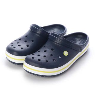 クロックス(crocs)の新品★本物⭐️crocband clog k 19.5cm ネイビー×イエロー(サンダル)