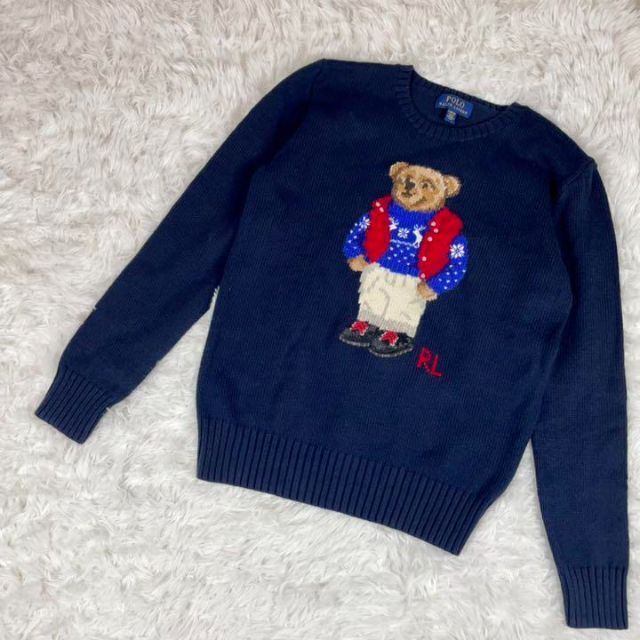 POLO RALPH LAUREN(ポロラルフローレン)のラルフローレン Ralph Lauren ポロ ベア ニット M 【美品】 レディースのトップス(ニット/セーター)の商品写真