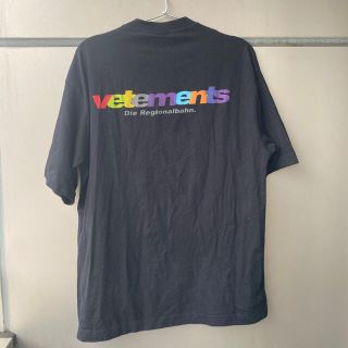 バレンシアガ(Balenciaga)のvetements ロゴ die regionalbahn  18ss Tシャツ(Tシャツ/カットソー(半袖/袖なし))