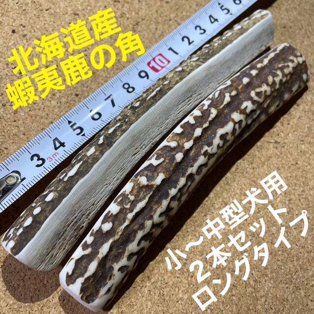 鹿の角　犬のおもちゃ　北海道産　　　　　　　　　　　小〜中型犬用2本ロングタイプ その他のペット用品(犬)の商品写真