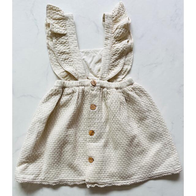 ZARA KIDS(ザラキッズ)のザラ ベビー テクスチャー レース ワンピース キッズ/ベビー/マタニティのキッズ服女の子用(90cm~)(ワンピース)の商品写真