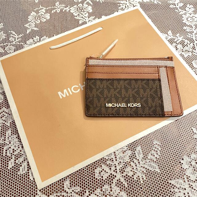 新品☆MICHAEL KORS  ワインレッド シグネチャー  レザー 折り財布