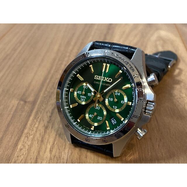 格安100%新品 SEIKO - セイコー クロノグラフ グリーン 瞬間零帰