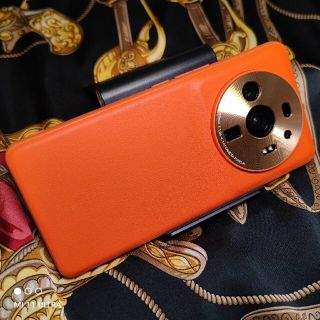 XUNDD Xiaomi 12S Ultra レザー耐衝撃ケース オレンジ 新品(Androidケース)