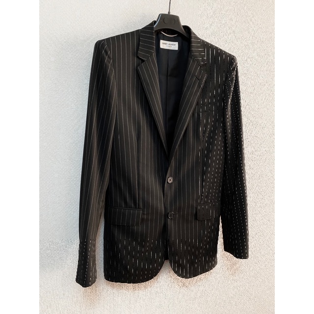 稀少 saint laurent paris キルマー ストライプセットアップ-