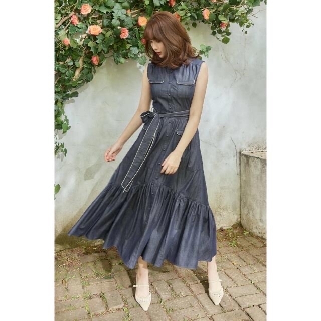 Herlipto Marseille Belted Denim Dress S 2022公式店舗 10290円引き