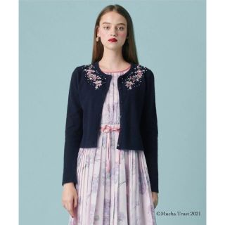 トッカ(TOCCA)のトッカ　ＦＯＵＲ　ＦＬＯＷＥＲＳ　ＲＯＳＥ　ＫＮＩＴ　カーディガンM(カーディガン)