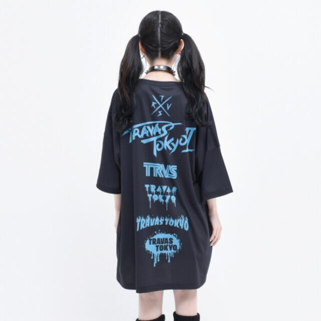 TRAVAS TOKYO Furry bear 熊 クマ ビッグ Tシャツ 黒