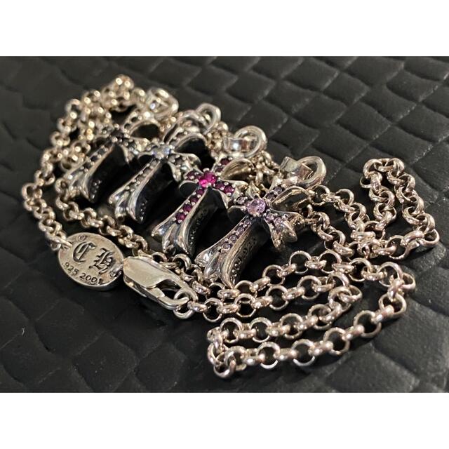 Chrome Hearts(クロムハーツ)のシルバークロスペンダント×チェーンセット　シルバー925製 最高品質　 メンズのアクセサリー(ネックレス)の商品写真