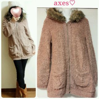 アクシーズファム(axes femme)のりおっち様専用★12/29迄★送込★美品★axes★ニットコート★アクシーズ(ニット/セーター)