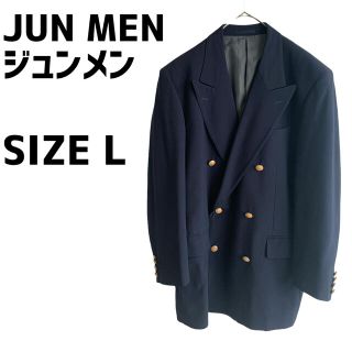 ジュンメン(JUNMEN)のJUNMEN ジュンメン 紺ブレ ダブルブレザー 金ボタン アイビールック L(テーラードジャケット)