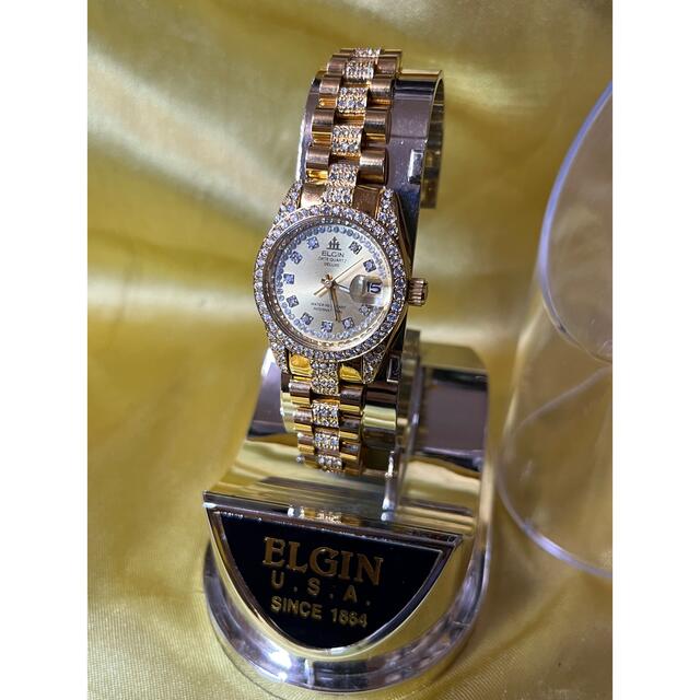 ELGIN(エルジン)の★ 未使用新品 ELGIN エルジン 超ゴージャス レディース 腕時計 レディースのファッション小物(腕時計)の商品写真