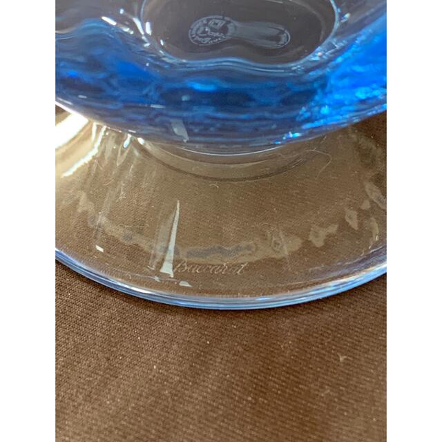 Baccarat(バカラ)の希少　廃盤　バカラ  フロール　ブルー　シャンパンクープ　2脚セット インテリア/住まい/日用品のキッチン/食器(グラス/カップ)の商品写真