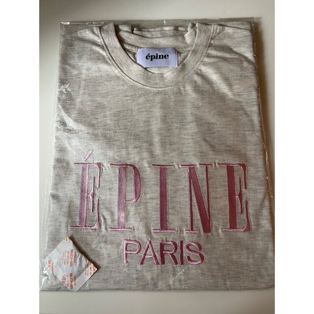 ÉPINE PARIS big long tee グレー×ピンク