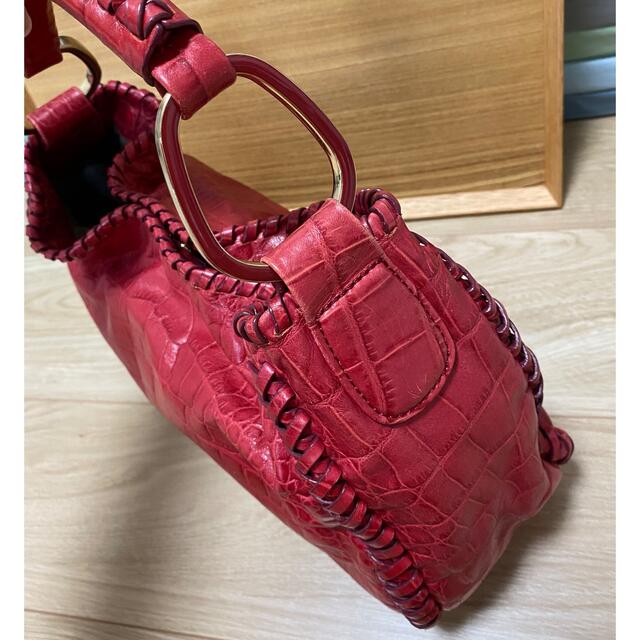 SAZABY(サザビー)の【送料込】SAZABY トートバッグ　本革　赤 レディースのバッグ(トートバッグ)の商品写真