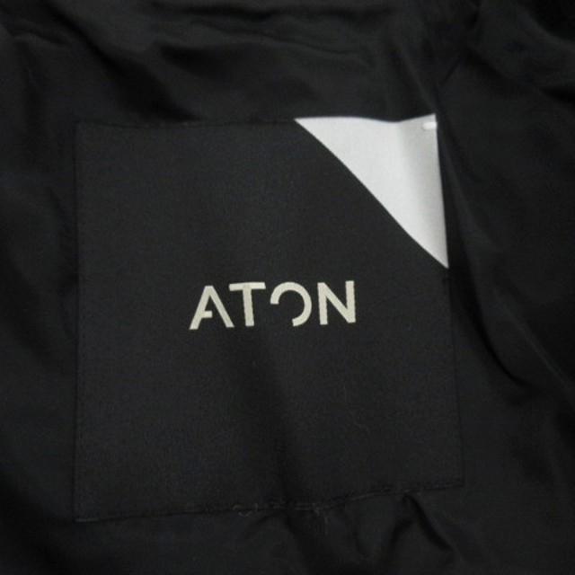 ATON(エイトン)のエイトン 美品 18AW ダブルメルトンジャケット Pコート ウール 黒 0 メンズのジャケット/アウター(ピーコート)の商品写真
