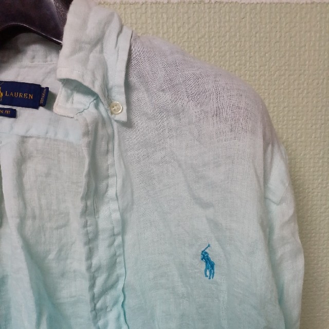 Ralph Lauren(ラルフローレン)のRALPH LAUREN　麻100%　ボタンダウンシャツ メンズのトップス(シャツ)の商品写真