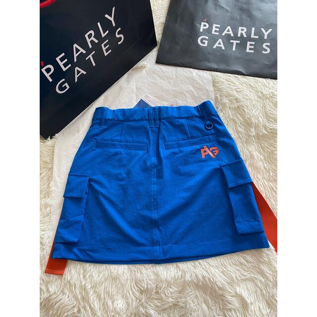 PEARLY GATES(パーリーゲイツ)のパーリーゲイツ ナイロンタスランストレッチドビー スカートサイズ0 スポーツ/アウトドアのゴルフ(ウエア)の商品写真