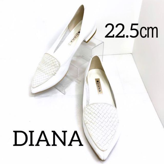 DIANA お洒落ローファー ネイビー 22.5ヒールお洒落 フラットパンプス