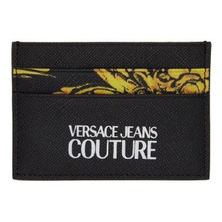 ヴェルサーチ(VERSACE)の【新品未使用】 VERSACE JEANS COUTURE カードケース 黒(名刺入れ/定期入れ)