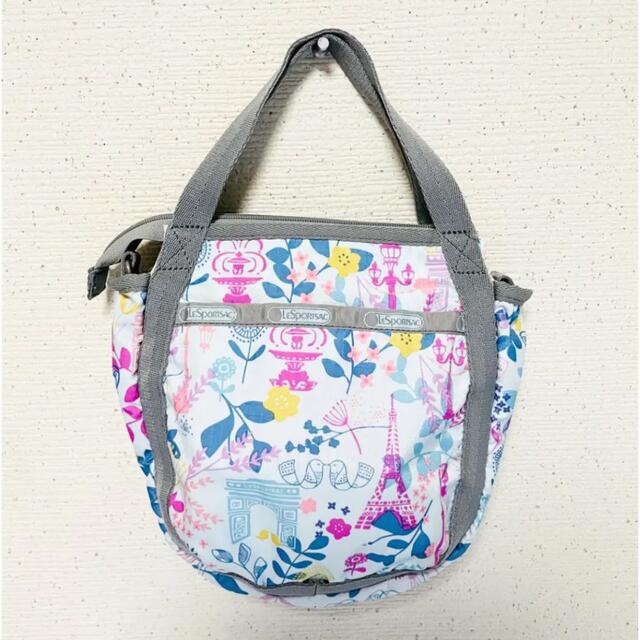 Paris風景柄で可愛い✨‼️❤️Lesportsac❤️2wayバッグ