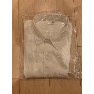 ユニクロ(UNIQLO)のユニクロ　プレミアムリネンシャツ（長袖）　ホワイト　XL(シャツ)