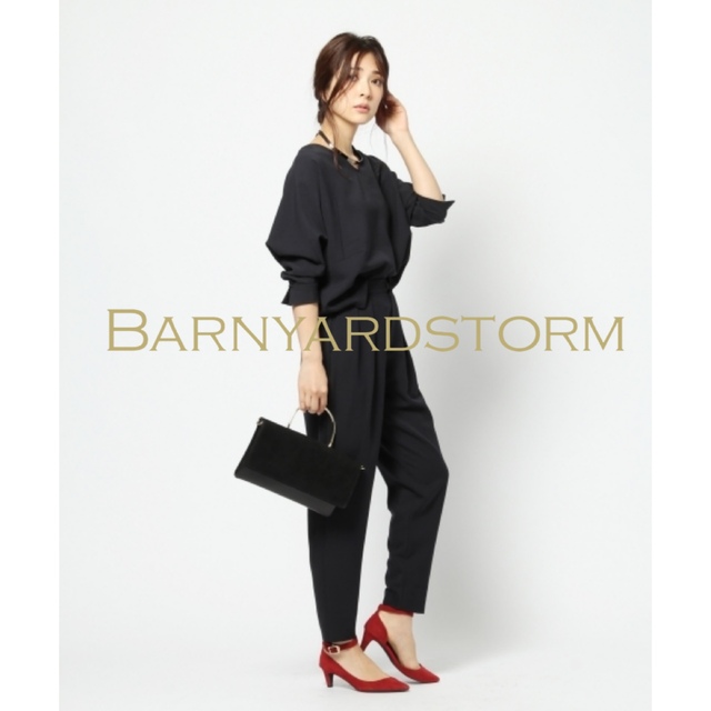 BARNYARDSTORM Ｖネックブラウス　ジョーゼットパンツ【セット】