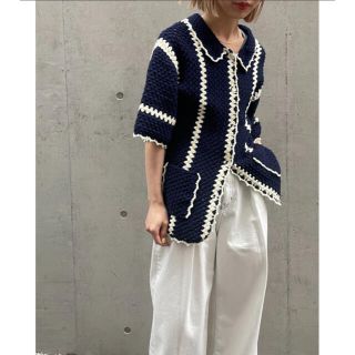 BLACK by moussy - BLACK BY MOUSSY クロシェカーディガンの通販 by