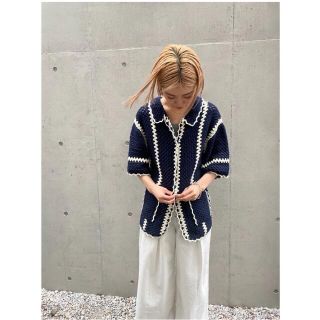 BLACK by moussy - BLACK BY MOUSSY クロシェカーディガンの通販 by