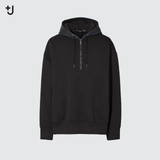 UNIQLO+J　フード切り替えハーフジップパーカー