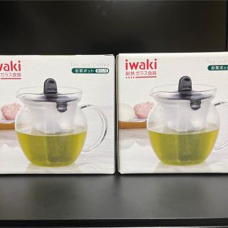 iwaki(イワキ) 耐熱ガラス ティーポット お茶ポット 急須 ブラック(食器)