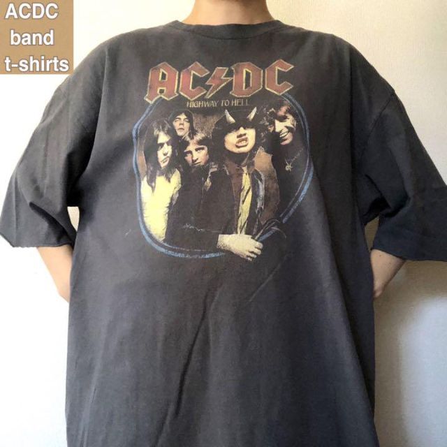 AC/DC ☆バンドTシャツ 90s  デカロゴ ゆるだぼ 希少 z89