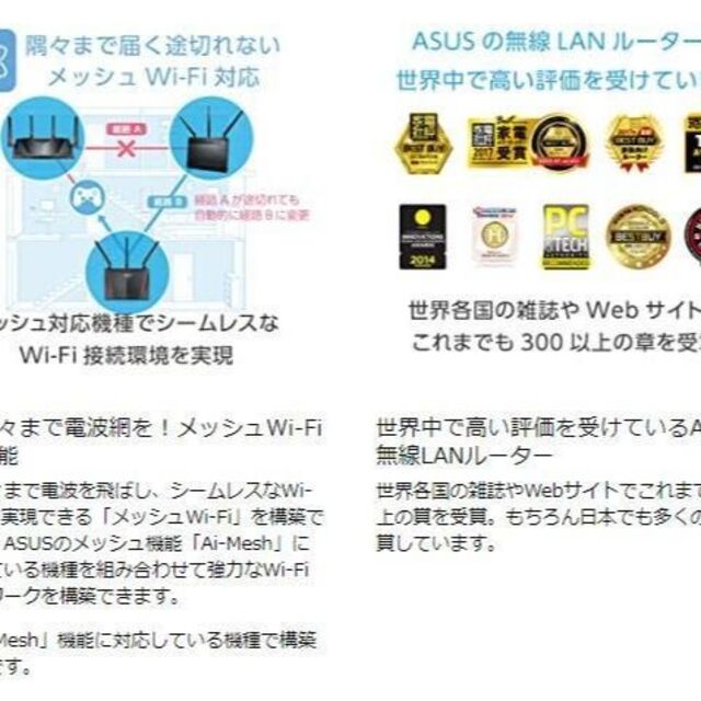 Asus Asus Wifi 無線lan ルーター Rt Ac68u 11ac デュアルの通販 By Haru S Shop エイスースならラクマ